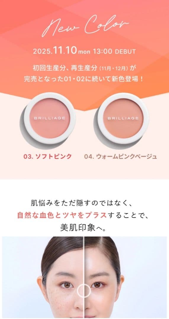 ブリリアージュ カモフラージュコンシーラーチーク ＆ 専用ワイドフィンガーブラシ