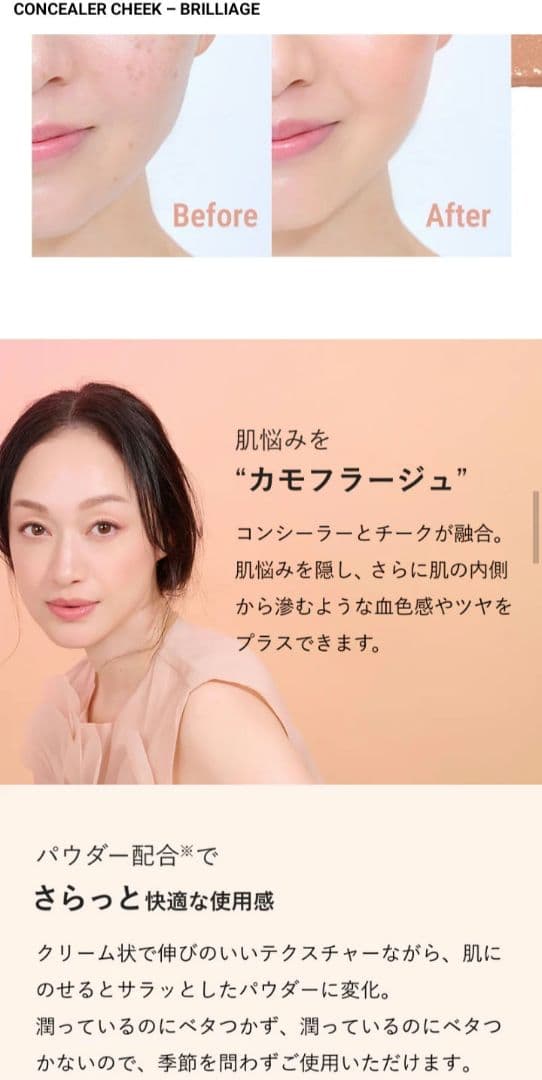 ブリリアージュ カモフラージュコンシーラーチーク ＆ 専用ワイドフィンガーブラシ