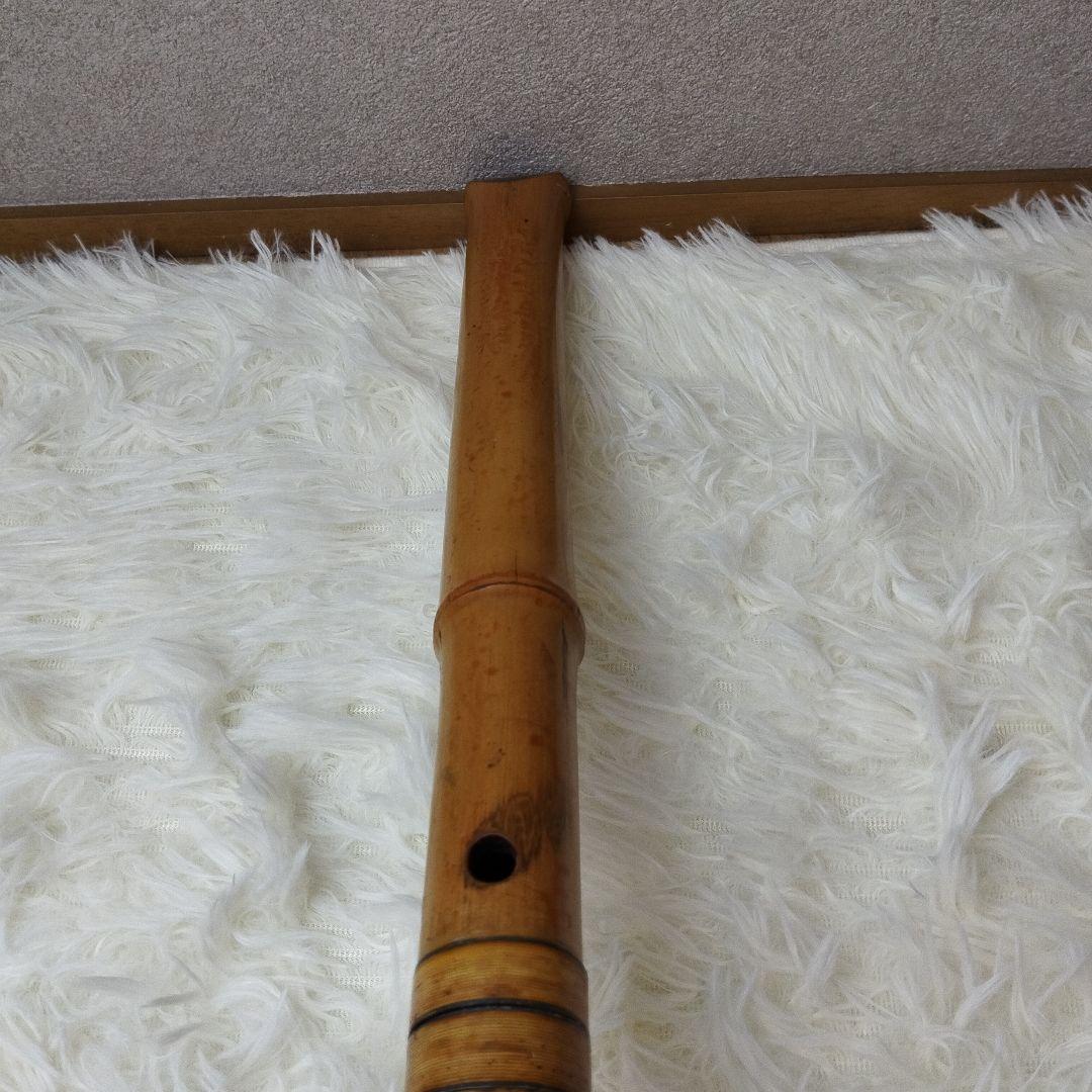尺八　バチ型　銘あり　鳳晴　1印　1尺7寸　5孔　銀三線