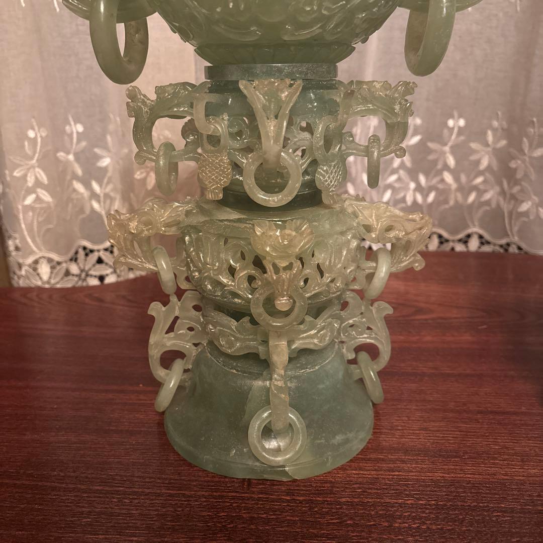 《hulibo》翡翠玉石 中国美術 装飾品 彫刻 中国古玩 アンティーク