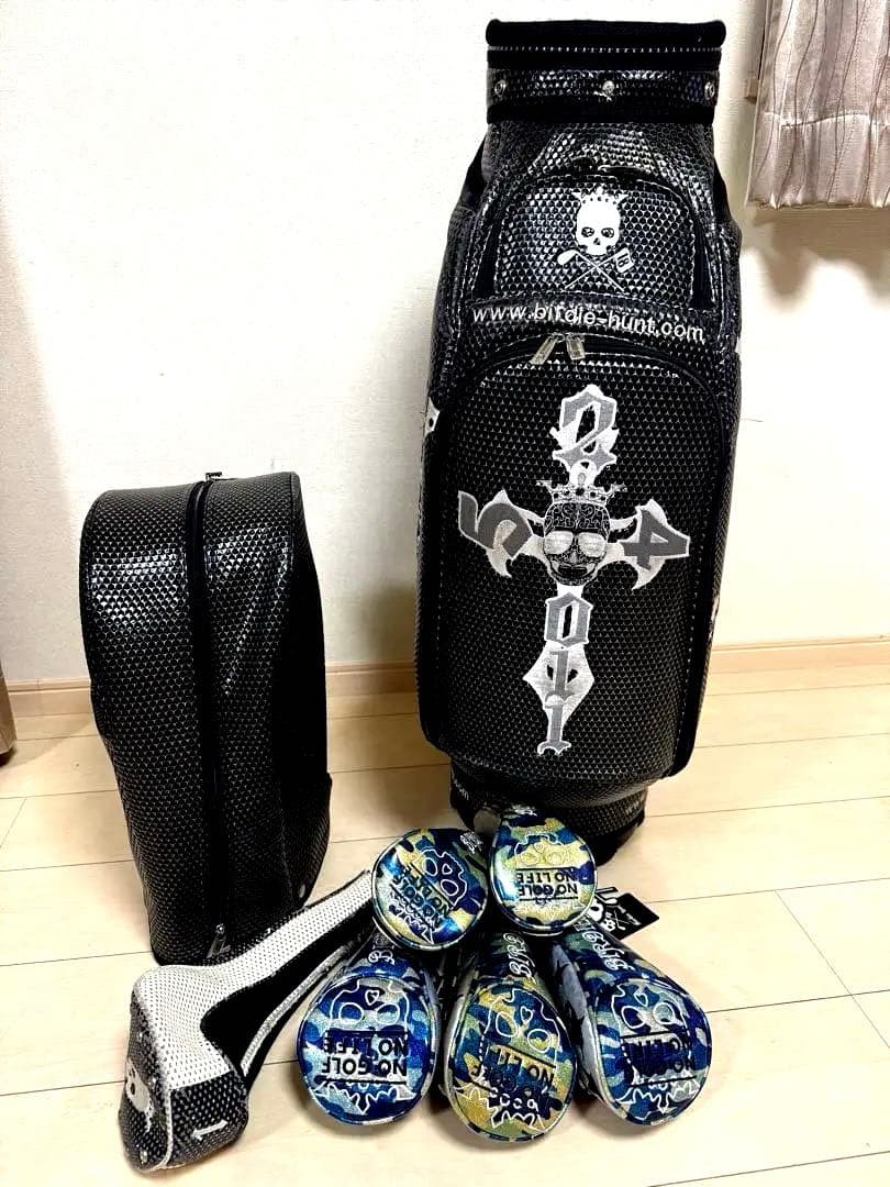 バーディーハント　キャディバッグ&ヘッドカバー9個付き