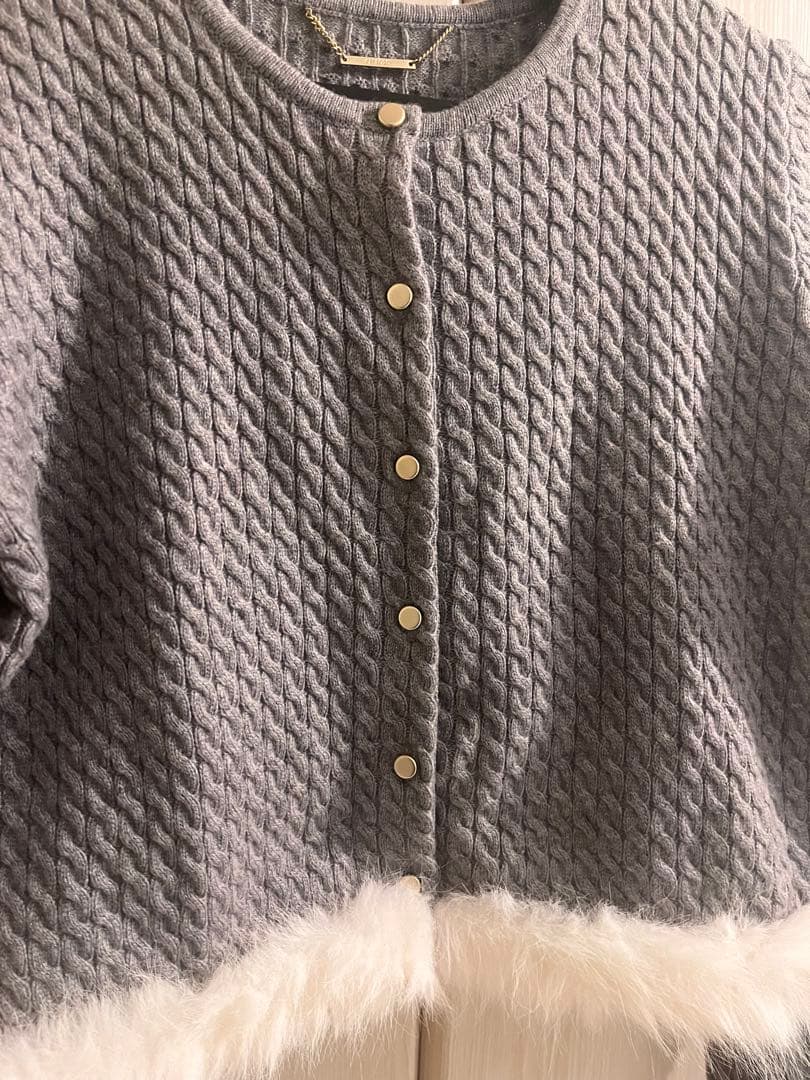 Y*u様 CELFORD ケーブルニットファーカーデ 24AW 美品