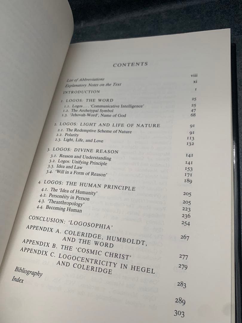 希少　COLERIDGE'S PHILOSOPHY