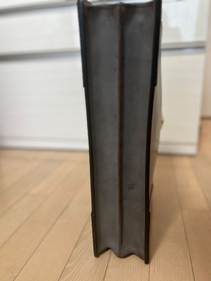 万双 ダレスバッグ ブライドルレザー 2マチ ダークブラウン