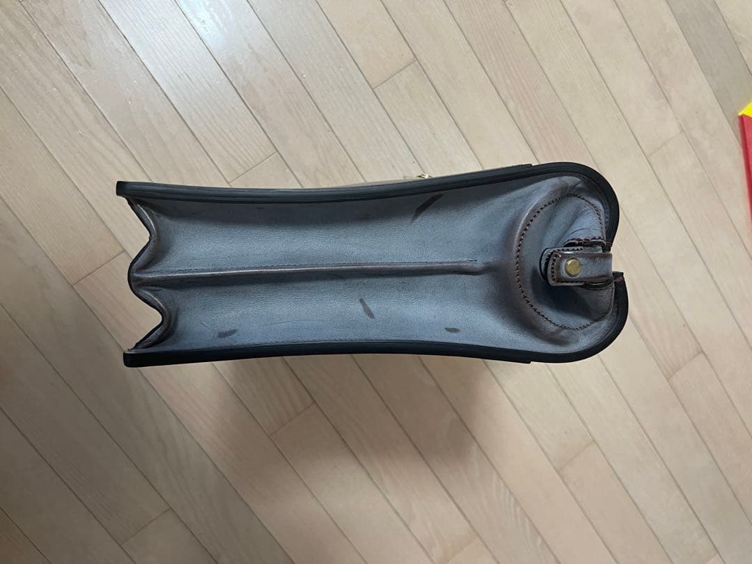 万双 ダレスバッグ ブライドルレザー 2マチ ダークブラウン