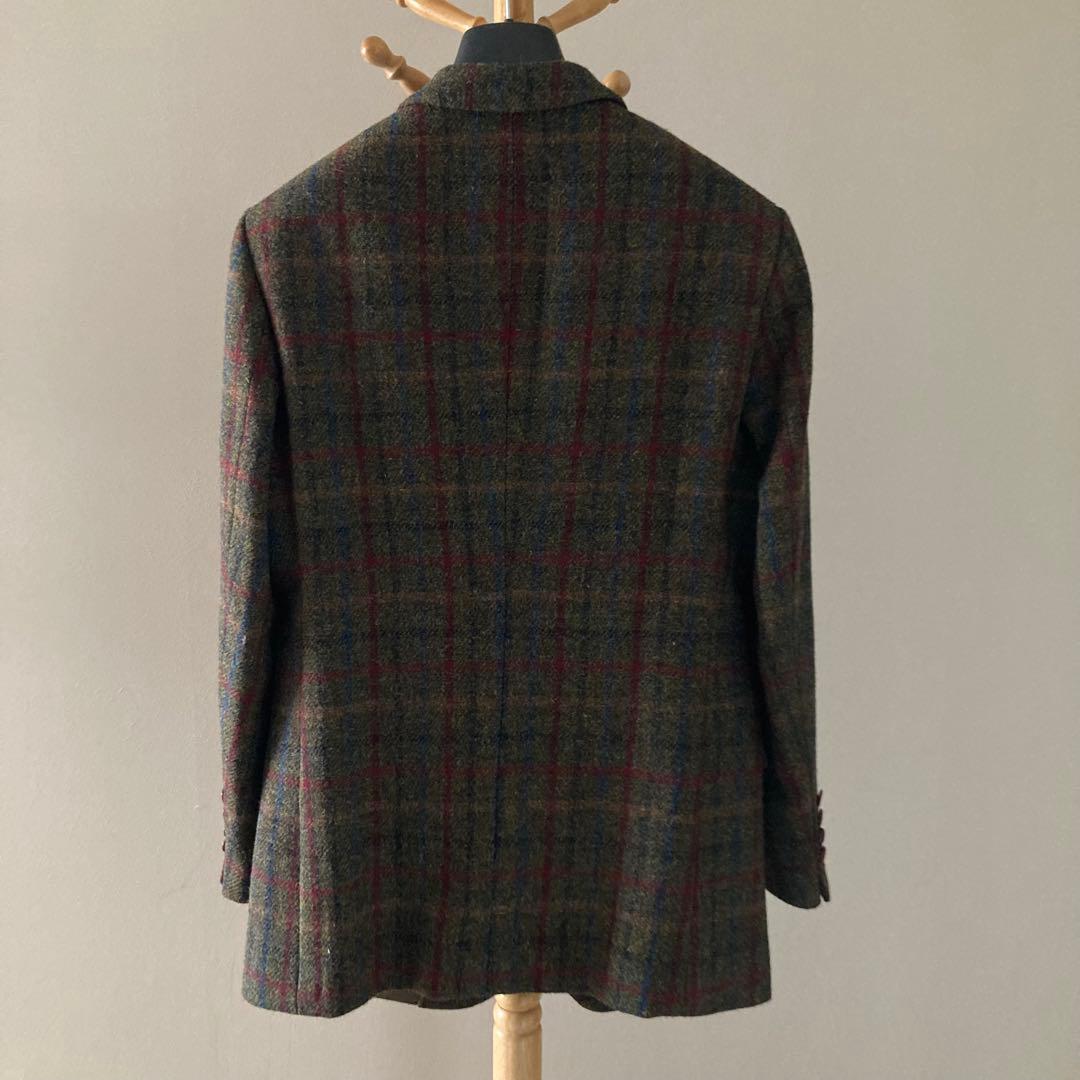 ※再値下げHARRIS TWEED ハリスツイード ウールチェックジャケット