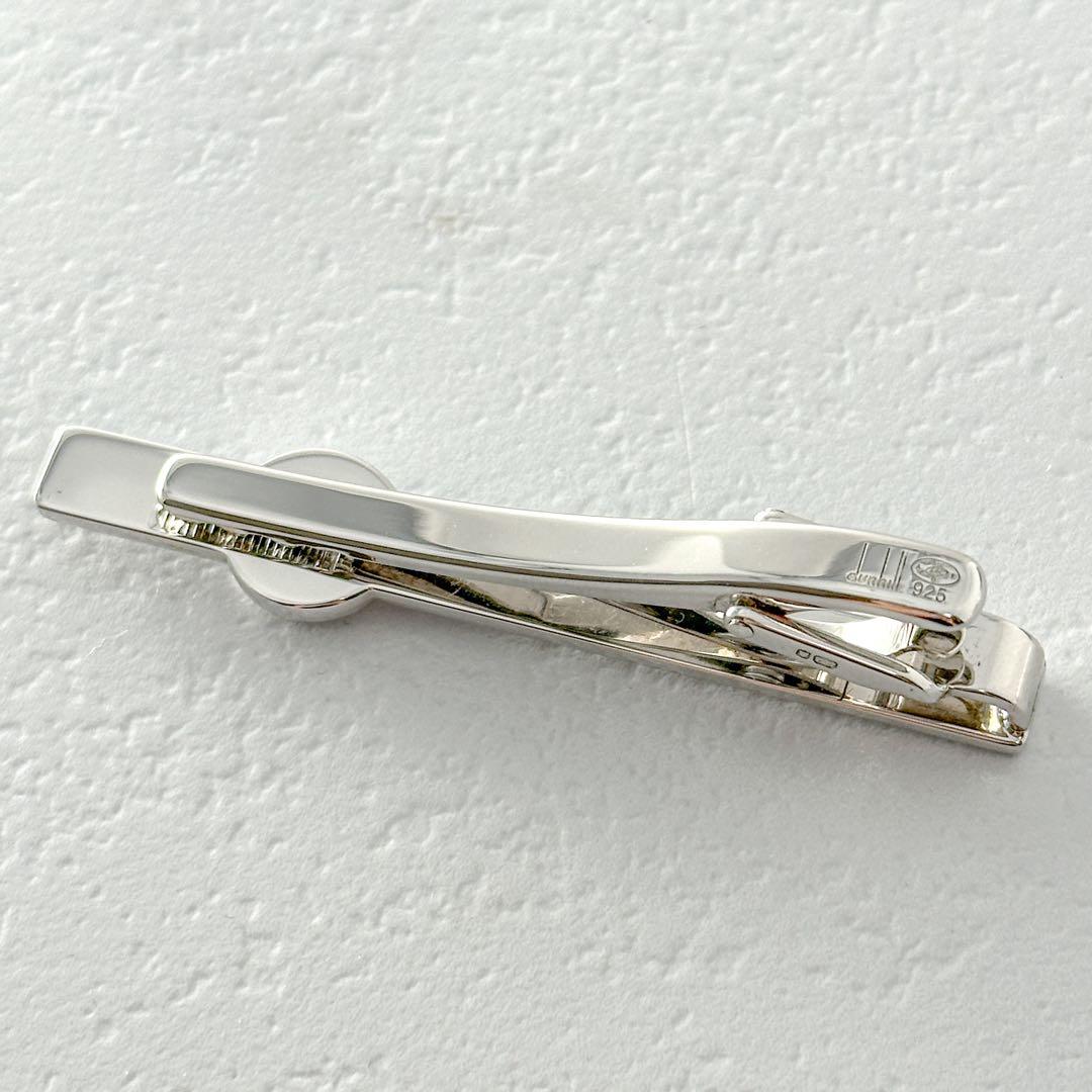 dunhill ダンヒル　ネクタイピン　ラウンドヘッド　オニキス　シルバー