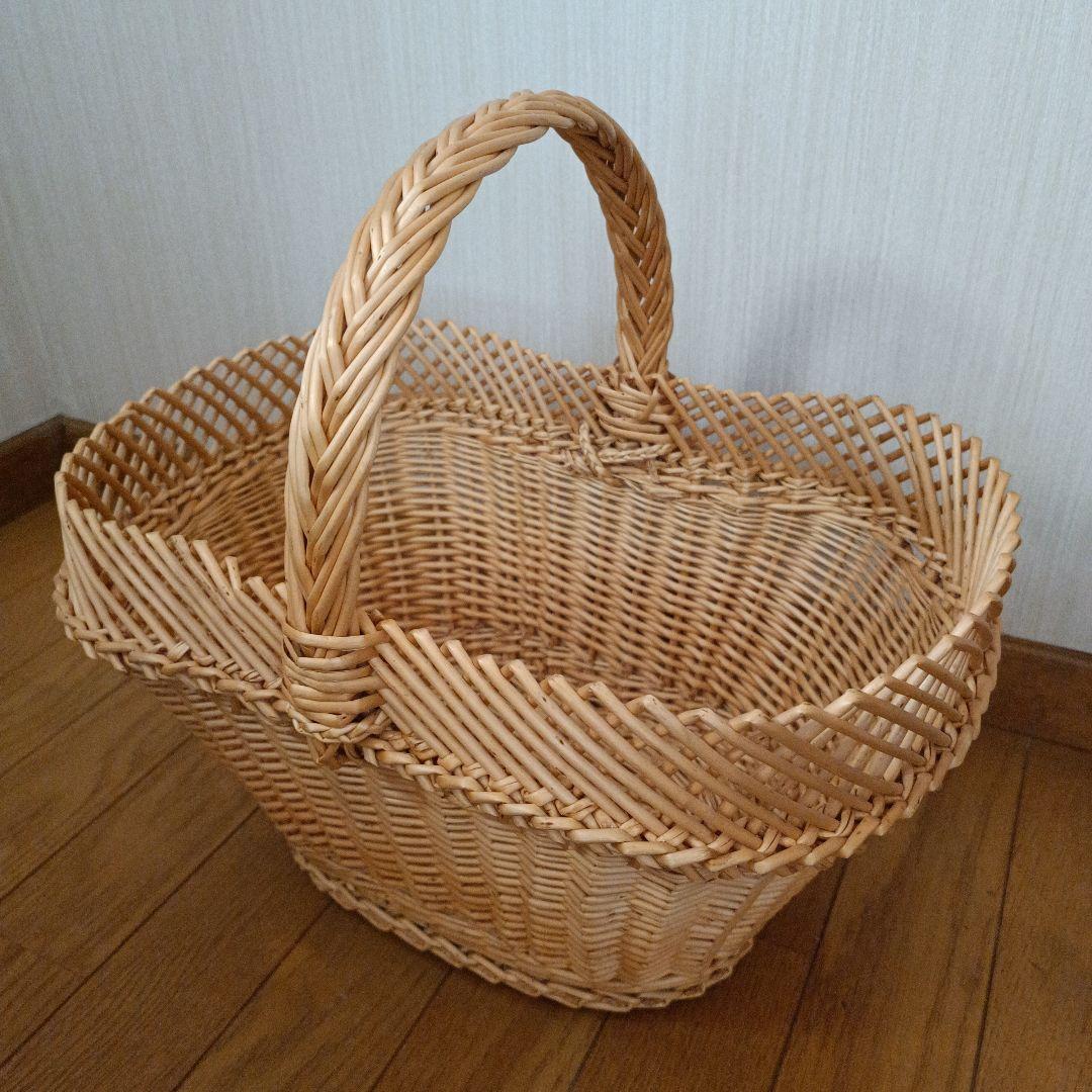 キャトルセゾン フランス 柳 バスケット カゴ パニエ 希少レア 蚤の市 古道具