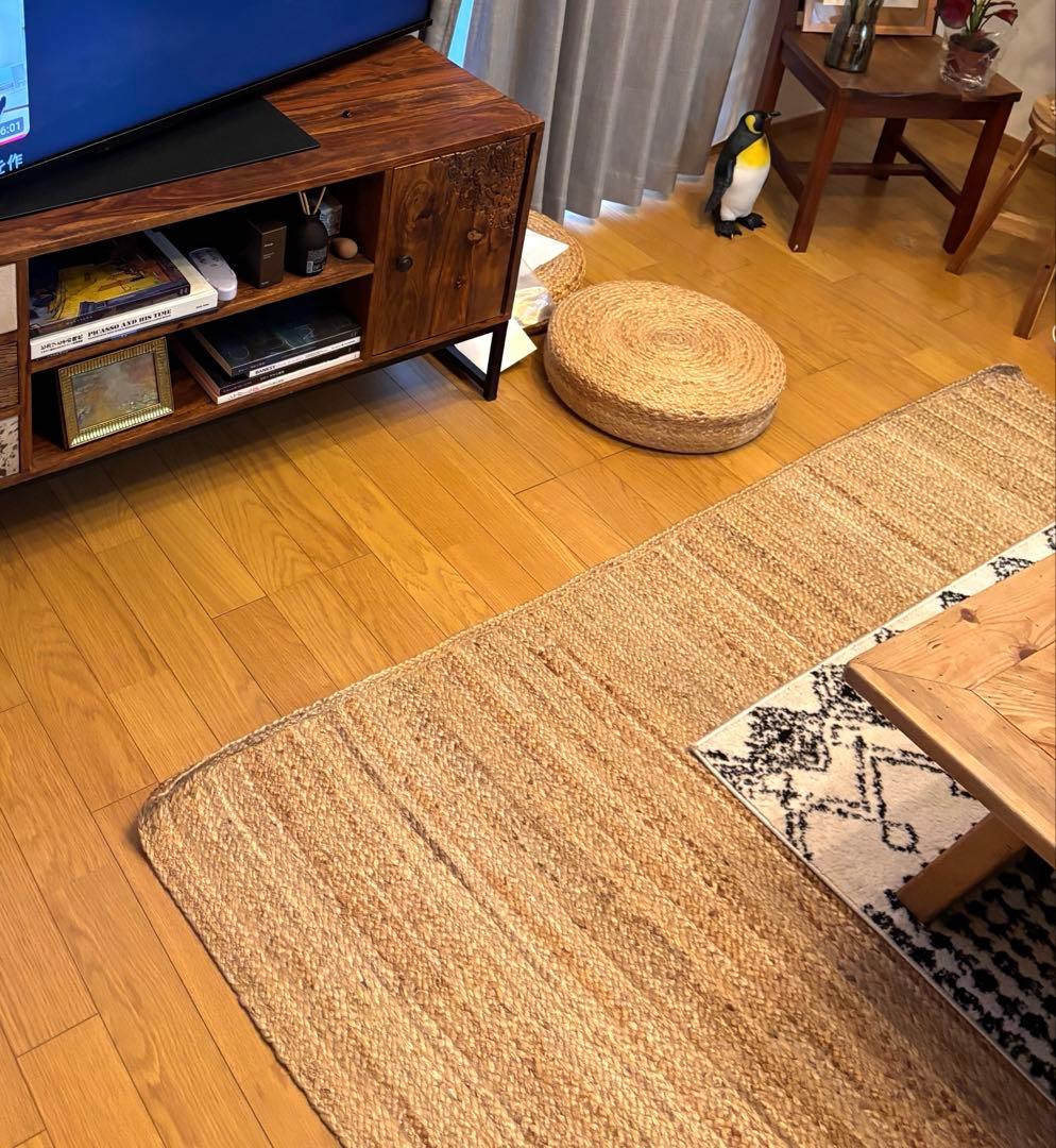 ラグ 長方形　ジュートラグ 約200cm×250cm ラグマット カーペット 麻