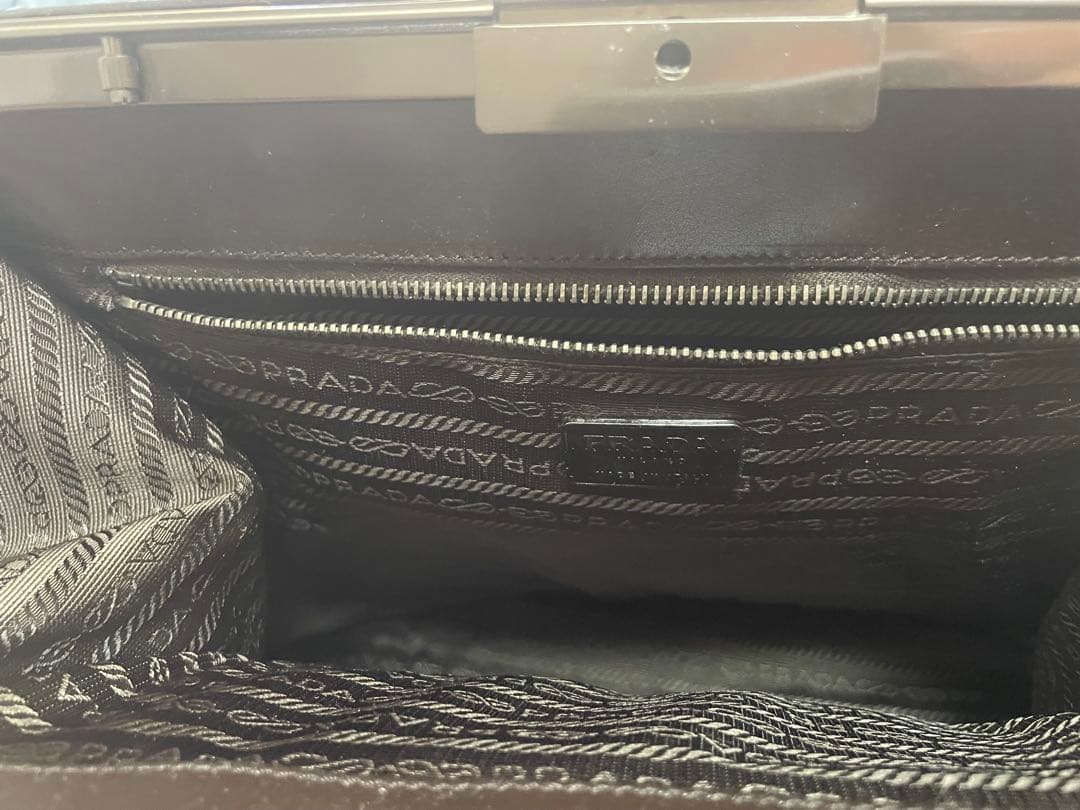 3月限定価格 PRADA レザートートバッグ ブラウン　プラダトート