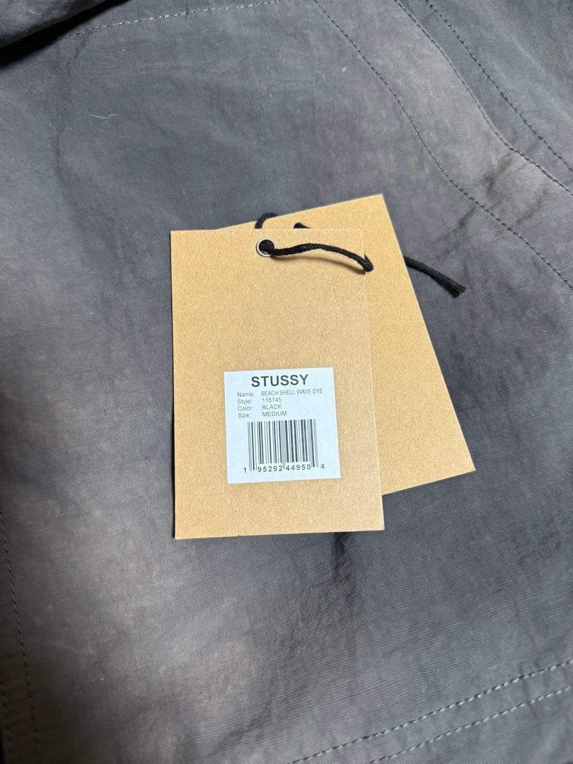 ジャケット・アウター STUSSY BEACH SHELL WAVE DYE BLACK M