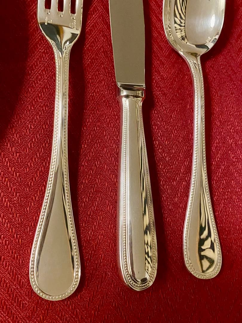 【☆人気のパール☆ラス１】クリストフル パール テーブルサイズ カトラリーセット