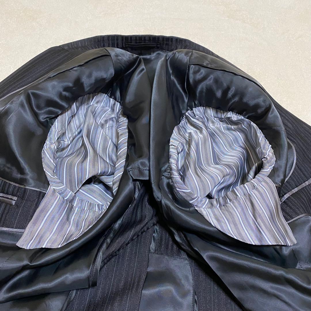 【美品✨】MEN’S TENORAS セットアップ スーツ 3ピース 黒 LL