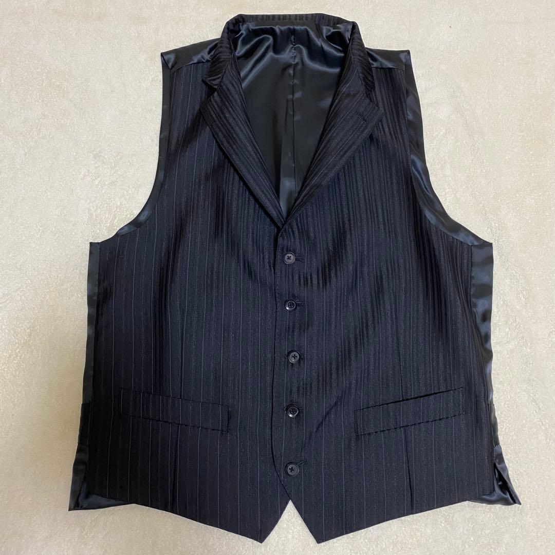 【美品✨】MEN’S TENORAS セットアップ スーツ 3ピース 黒 LL