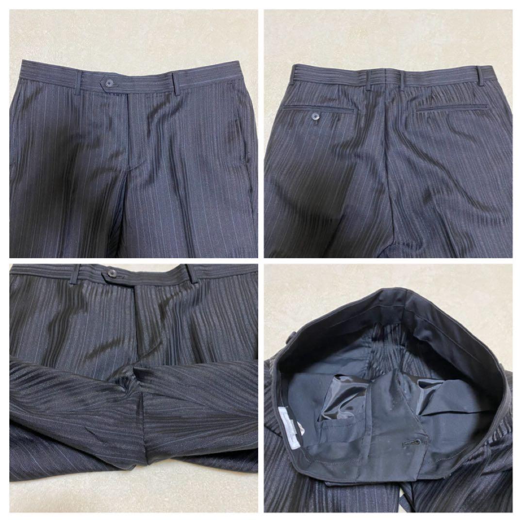 【美品✨】MEN’S TENORAS セットアップ スーツ 3ピース 黒 LL