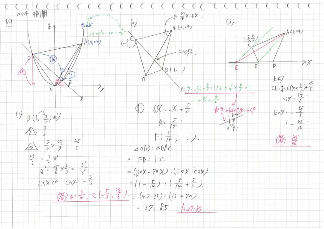 塾講師オリジナル数学解説 全問動画付!! 桐朋 2021-25 高校入試 過去問
