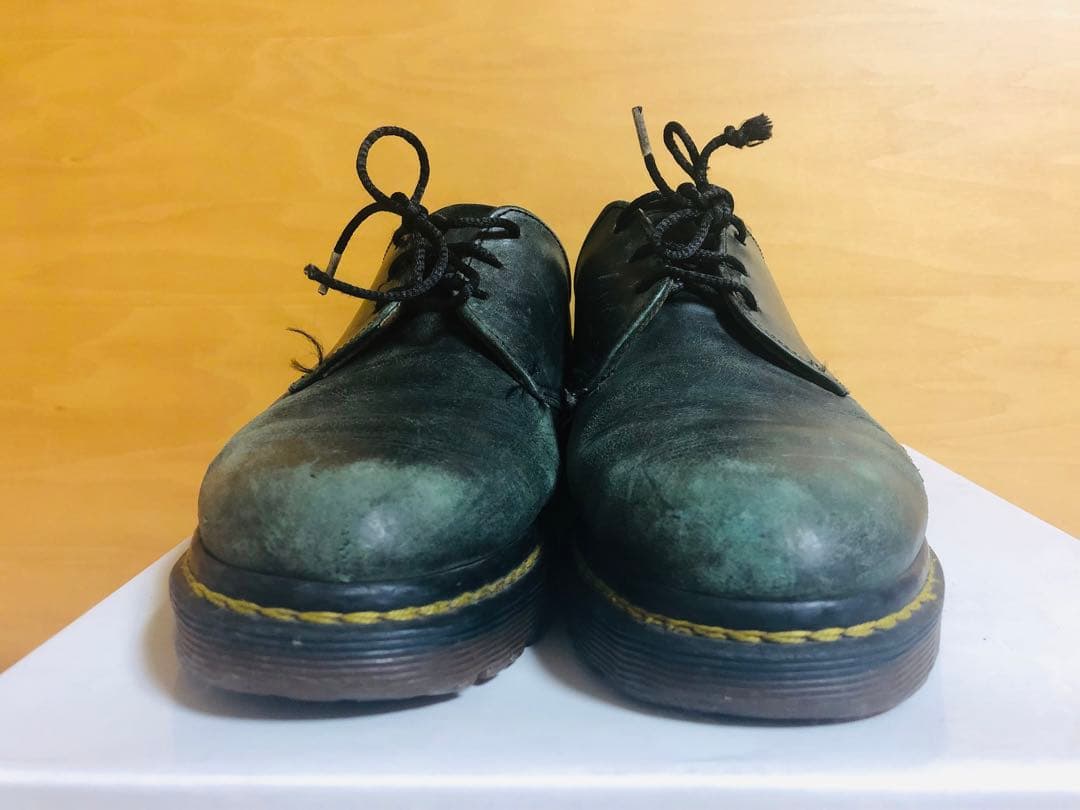 ドクターマーチン　Dr.Martens 3ホール　緑　24 uk5 古着23.5
