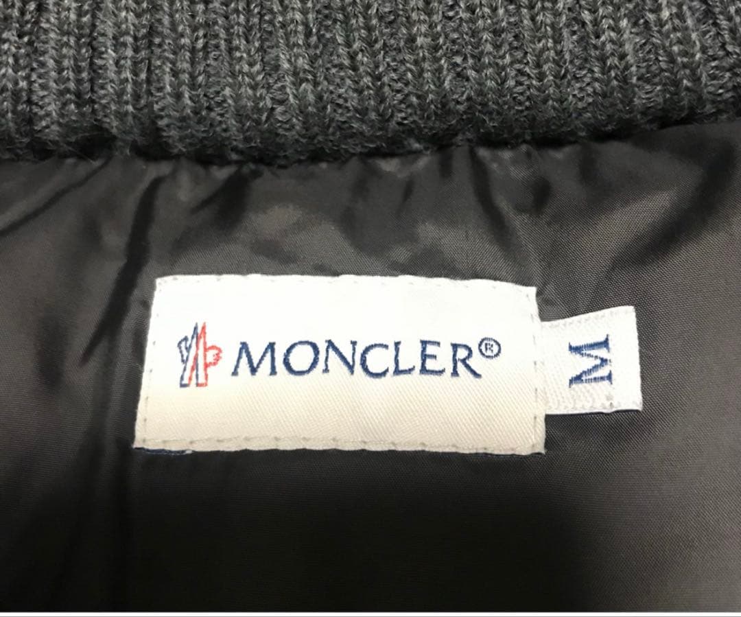 【※しろしろ】MONCLER フード付きダウンベスト M グレー