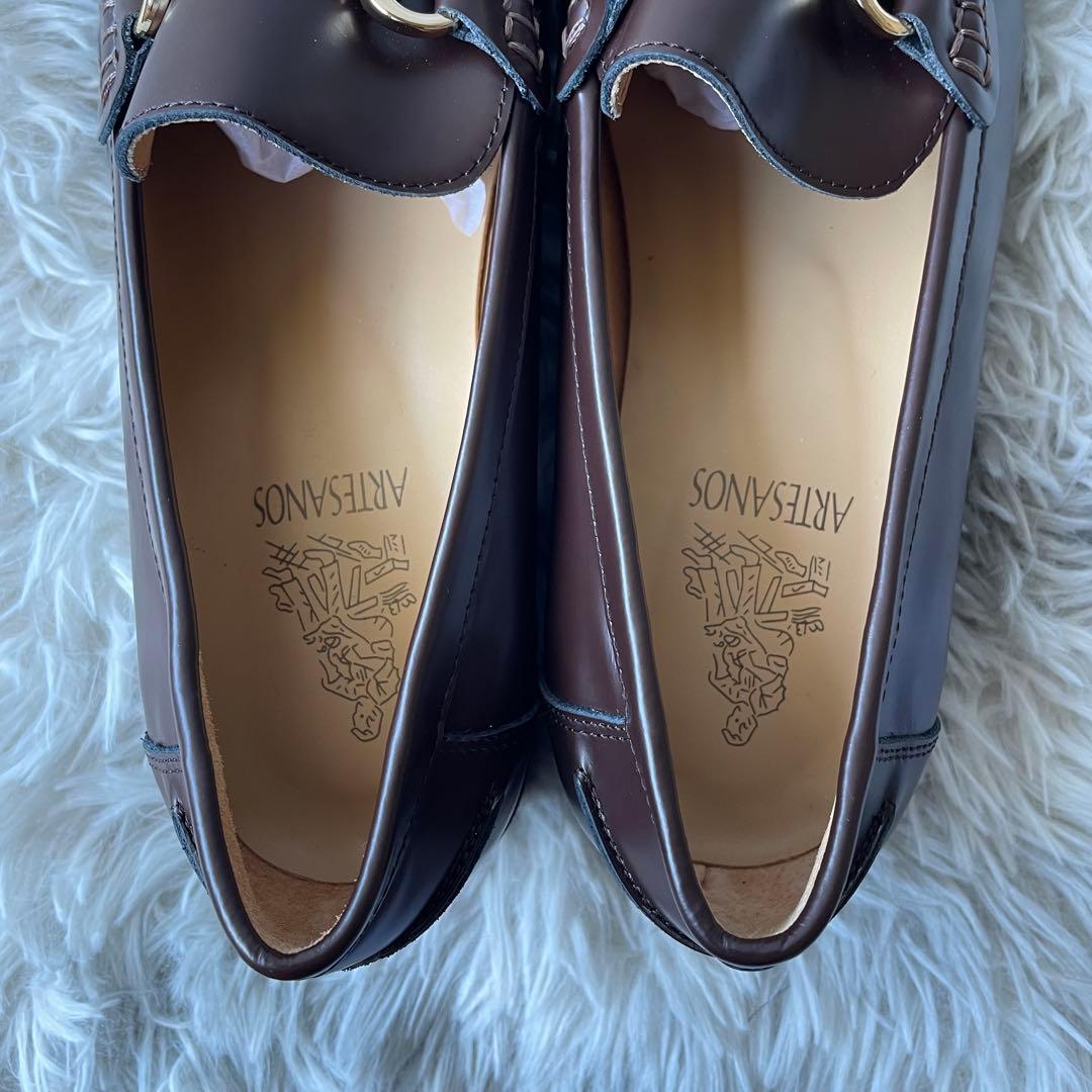 【未使用級】アルテサノス ビットローファー ブラウン系 39