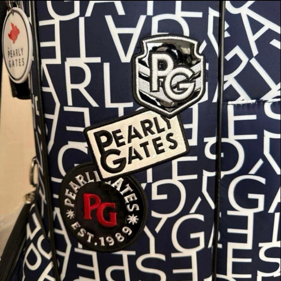 PEARLY GATES ネイビーキャディバッグ　パーリゲイツ　キャスター付き