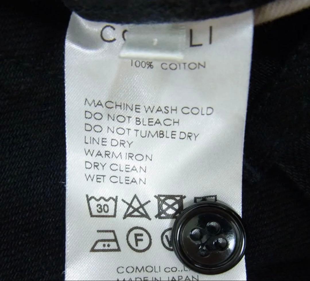 COMOLI コモリ 17SS ベルテッド デニム パンツ ブラック　1【中古】