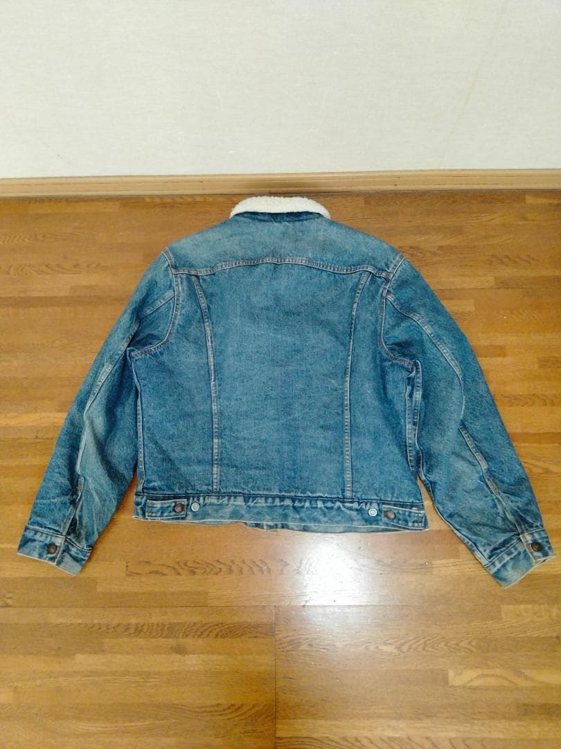 ビンテージ80年代リーバイスデニムボア付きJKT青70608-0216 44R
