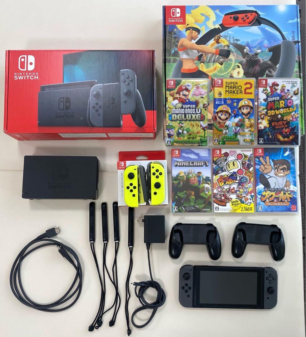 Nintendo Switch グレー本体セット ➕joy-con➕ソフト７本