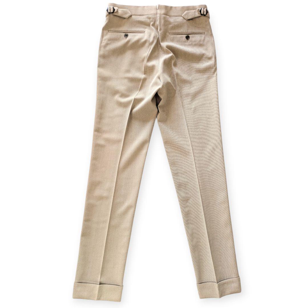 RALPH LAUREN PURPLE LABEL ベージュウールスラックス