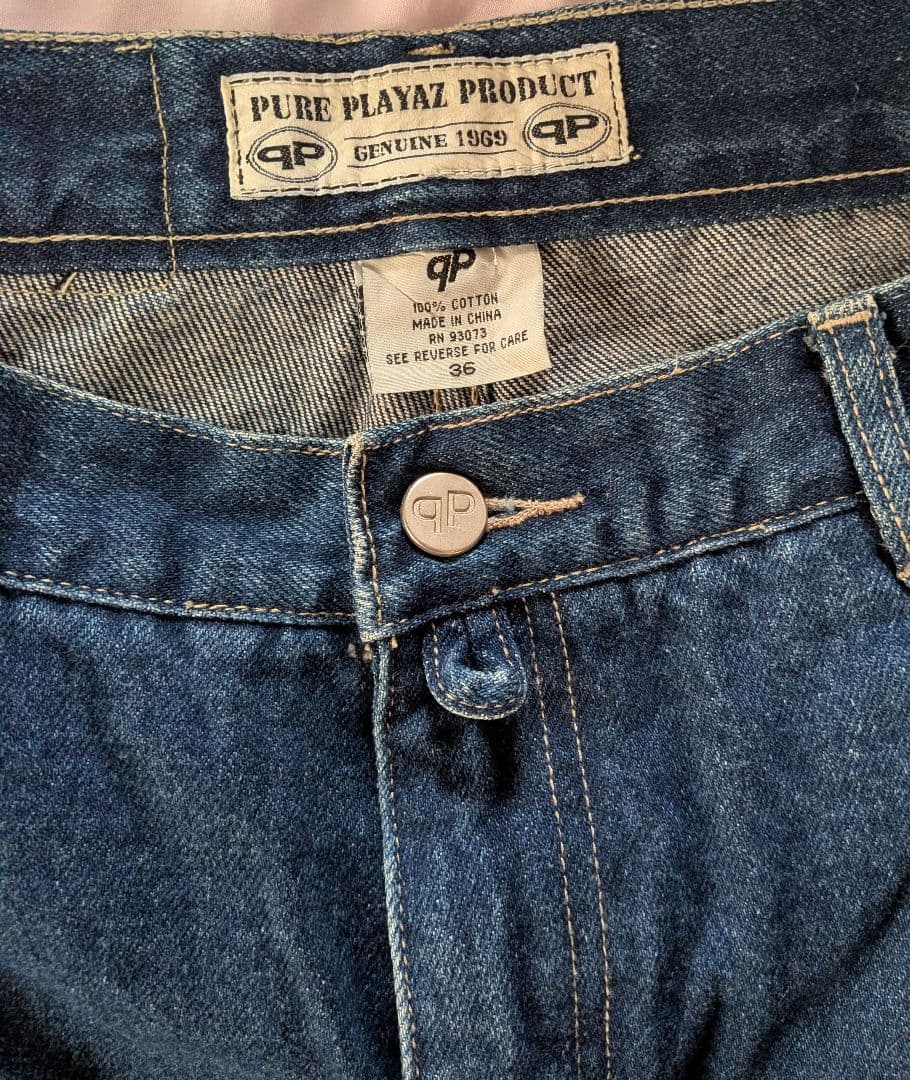 00s 極太 pure playaz バギーデニム hiphop b系 bboy