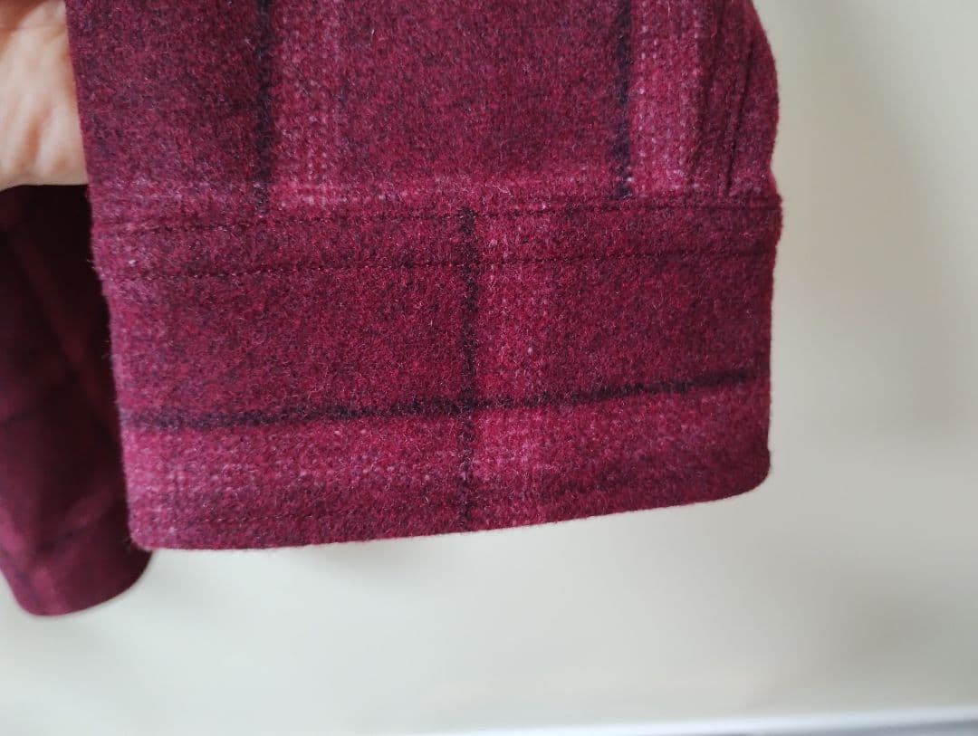 WOOL FLANNEL SHIRTS Mサイズ バーガンディ