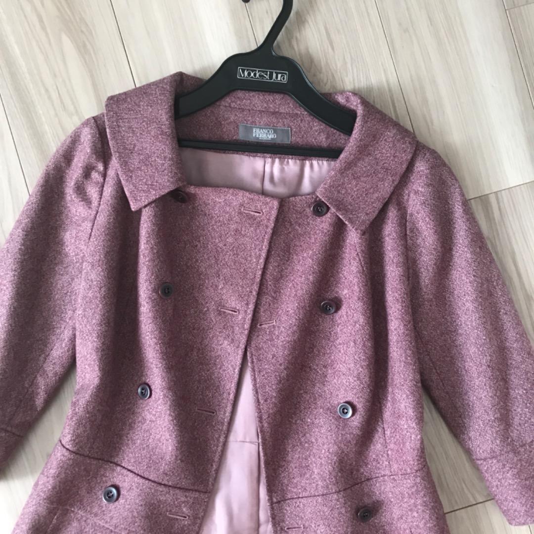 FRANCO FERRARO 7分丈 ワンピース ワインレッド サイズ1 S