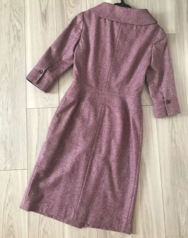 FRANCO FERRARO 7分丈 ワンピース ワインレッド サイズ1 S