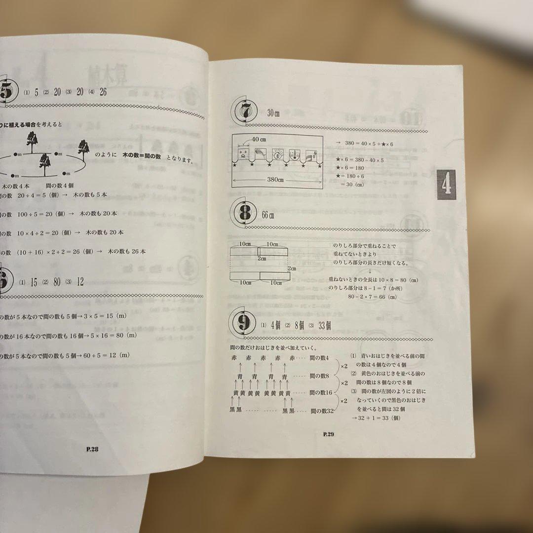 浜学園　小4 算数 最高レベル特訓　問題編　解答編　補助テキスト　難問解説集