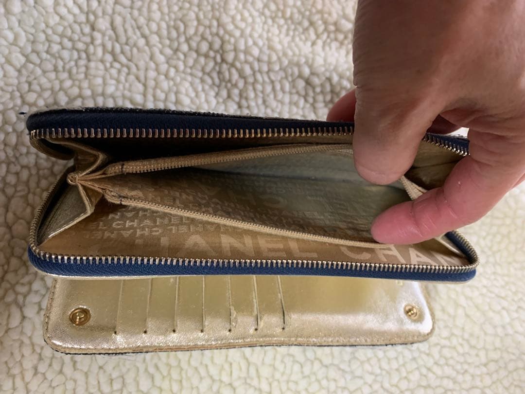 CHANEL デニム長財布
