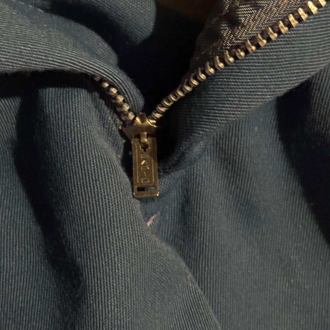 50s 60s レーヨンギャバジンスラックス　ギャバスラ　青