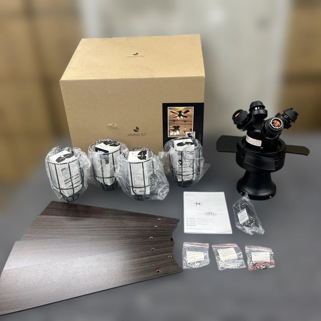 シーリングファン ブラック　JAVAlO ELF JE-CF003-BK ②