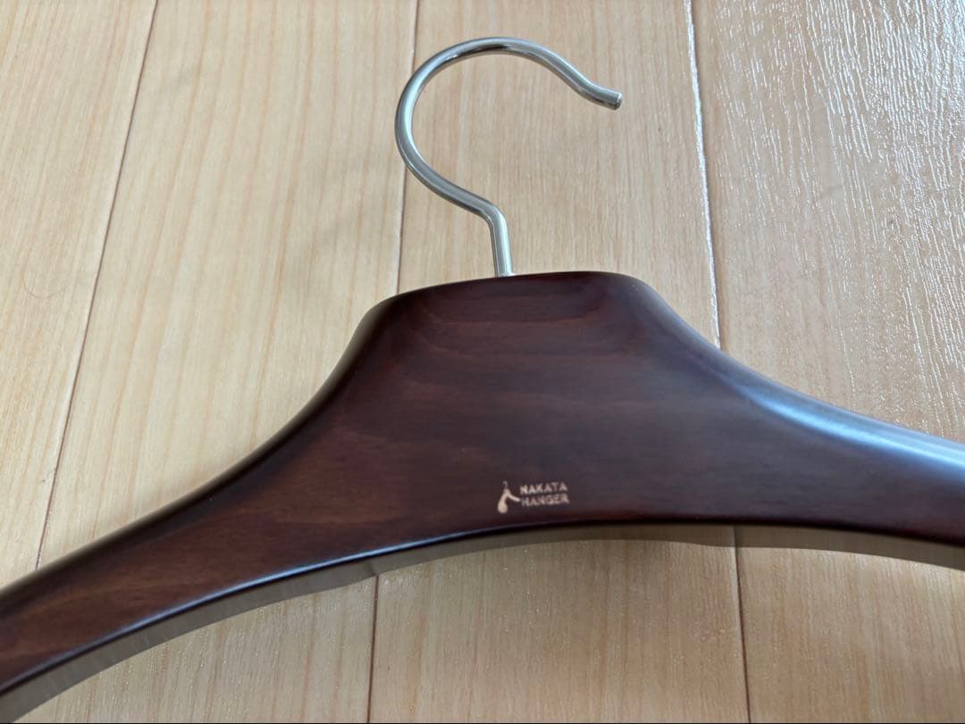 NAKATA HANGER ダークブラウン 木製 メンズジャケットハンガー