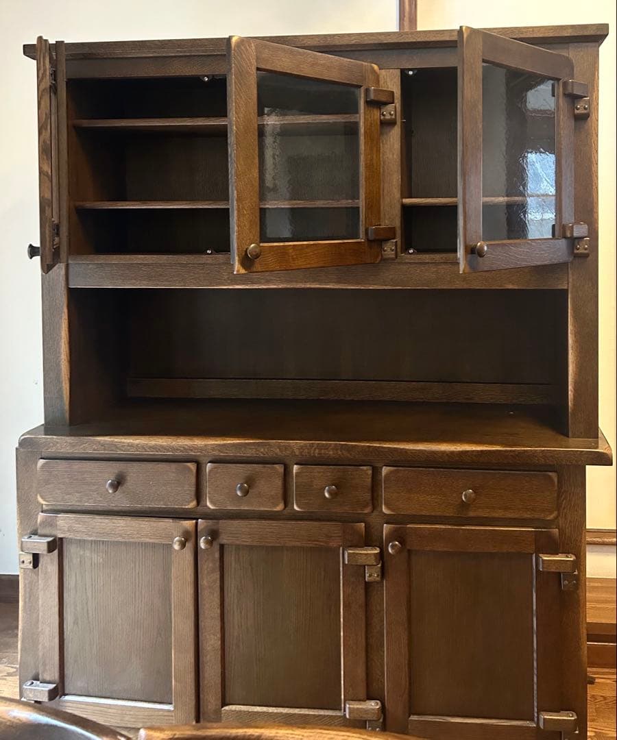 柏木工　ウィルダネスシリーズ　高級飛騨家具カップボード　ダークブラウン