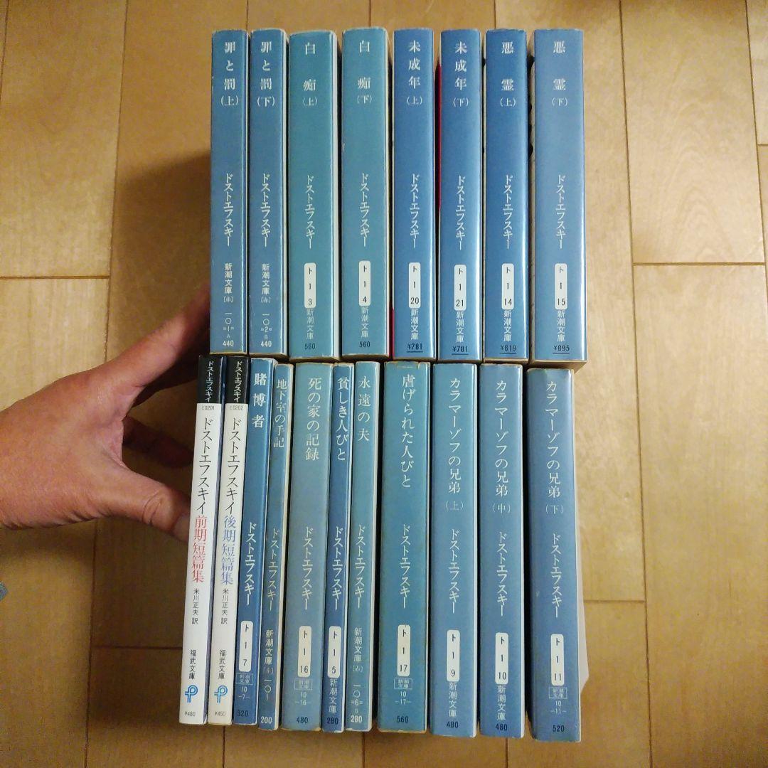 ドストエフスキー　19冊セット　罪と罰、未成年、悪霊、カラマーゾフの兄弟、白痴等