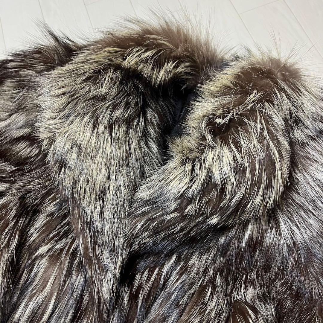 サガフォックス ロイヤル 毛皮 コート ジャケット 最高級 金サガ 着丈70cm