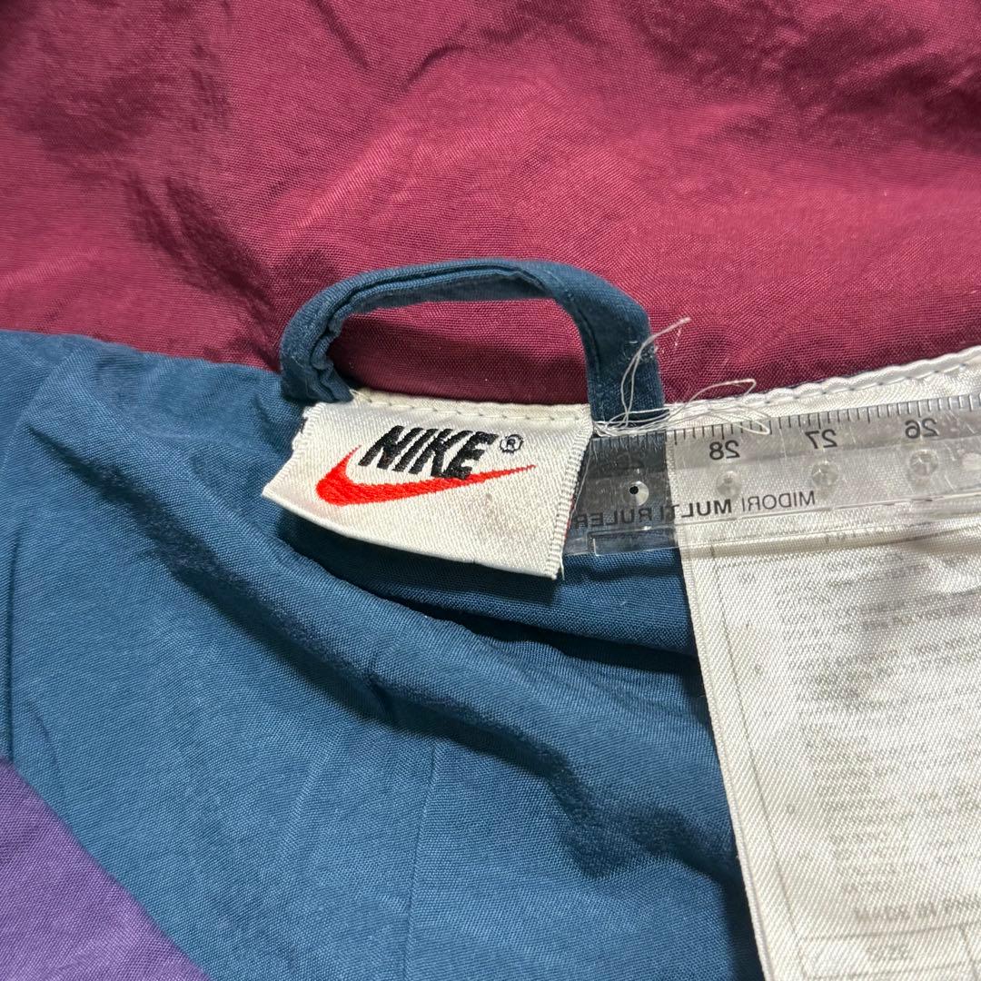 90s NIKE ナイロンジャケット ナイキ vintage 銀タグ 刺繍ロゴ