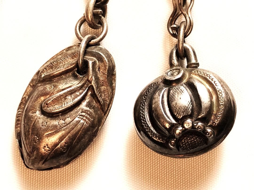 【 明~清代 银挂件 】　ペンダント　広州市文物　中華古玩