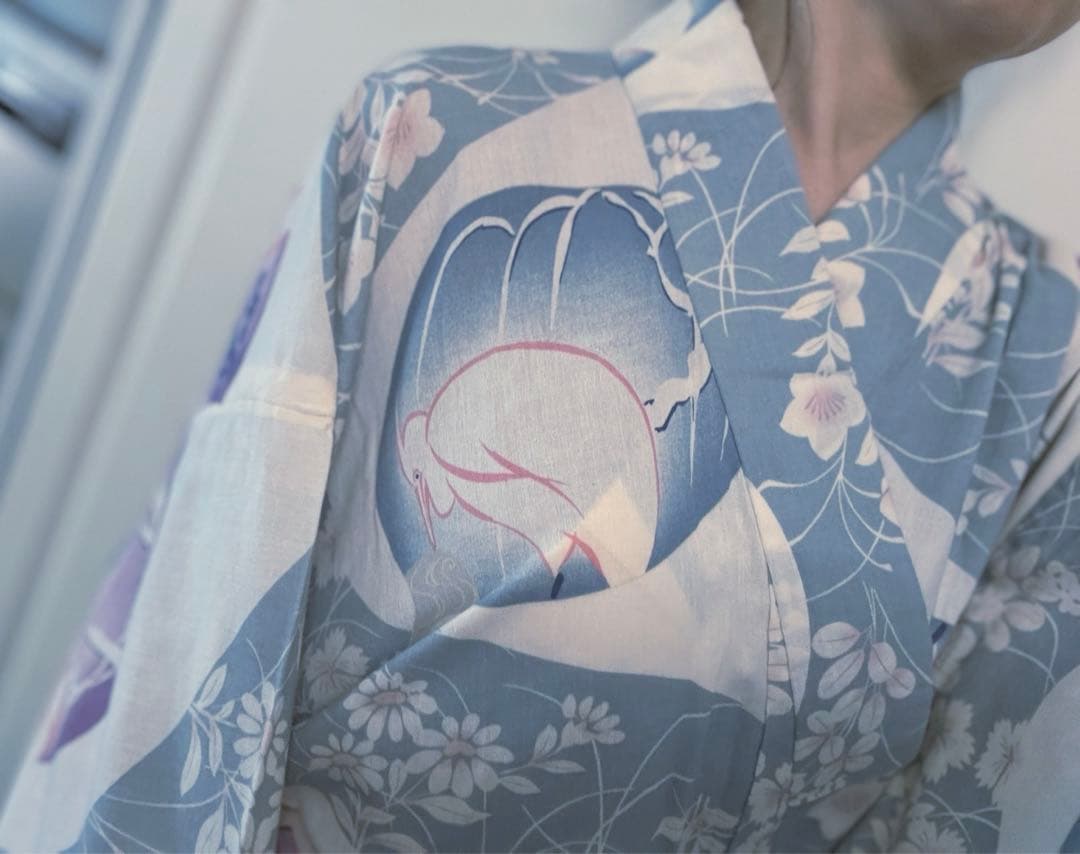 リ*ナ様 【お盆限定お値下げ】撫松庵　浴衣　鷺雪柳　団扇　桔梗撫子萩杜若