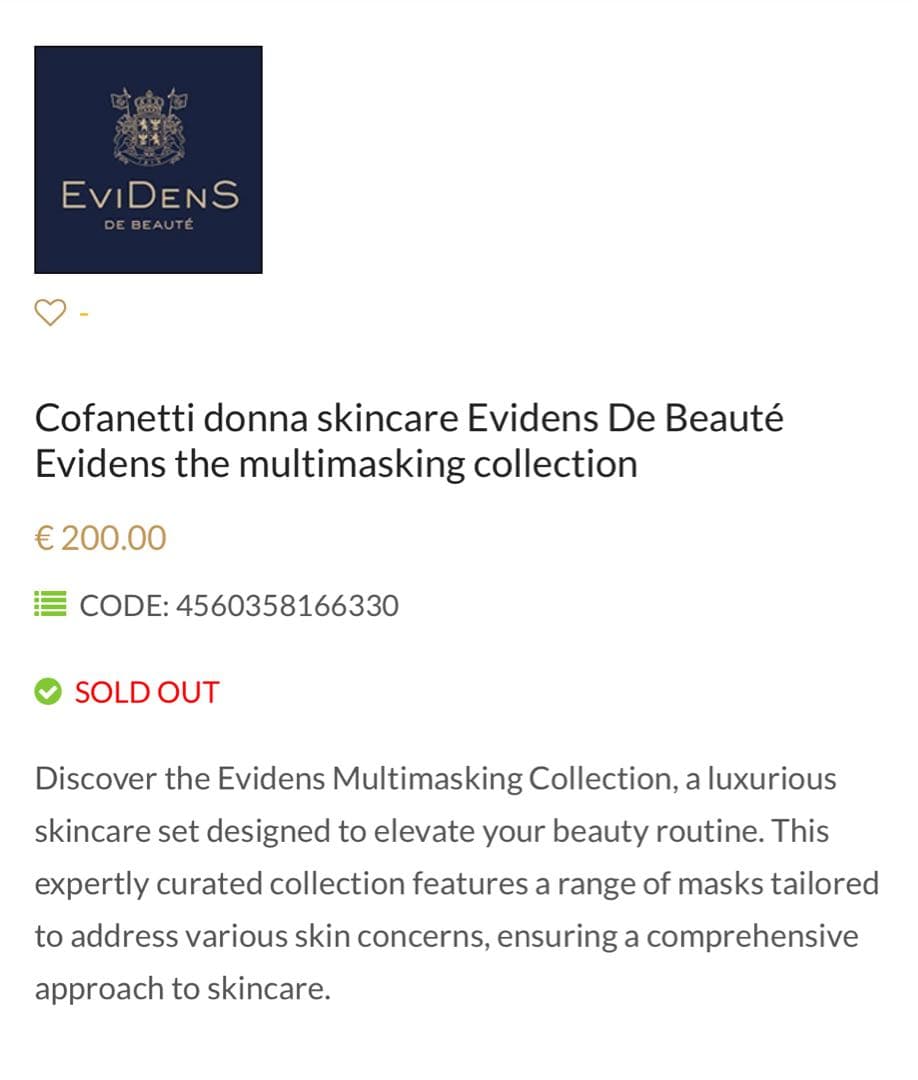 [Evidens De Beauté] The Multimasking Set