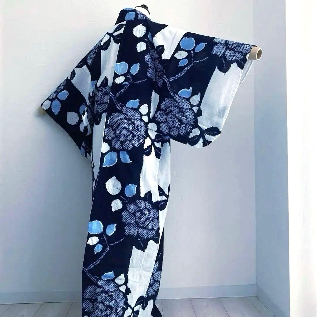 ちい　有松絞り・三浦絞り　手縫い上質　絞り浴衣　No.2-138
