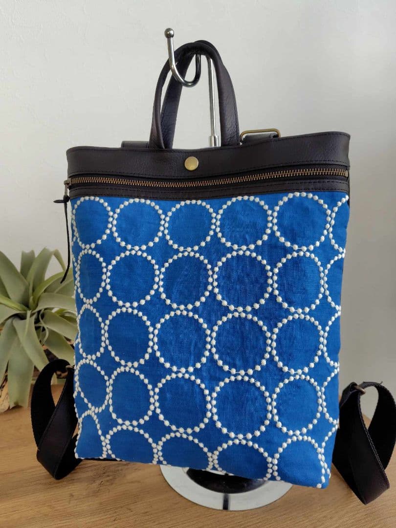 ミナペルホネン/2025tambourineタンバリンブルー/A４トートリュック