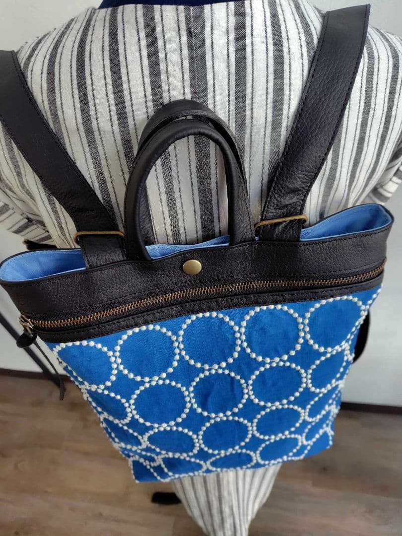 ミナペルホネン/2025tambourineタンバリンブルー/A４トートリュック