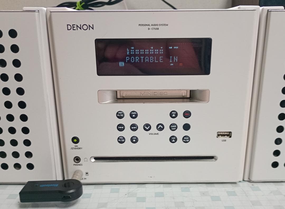 DENON CD/MD/USB/BT対応 D-C7USB　ＢＴレシーバー付き