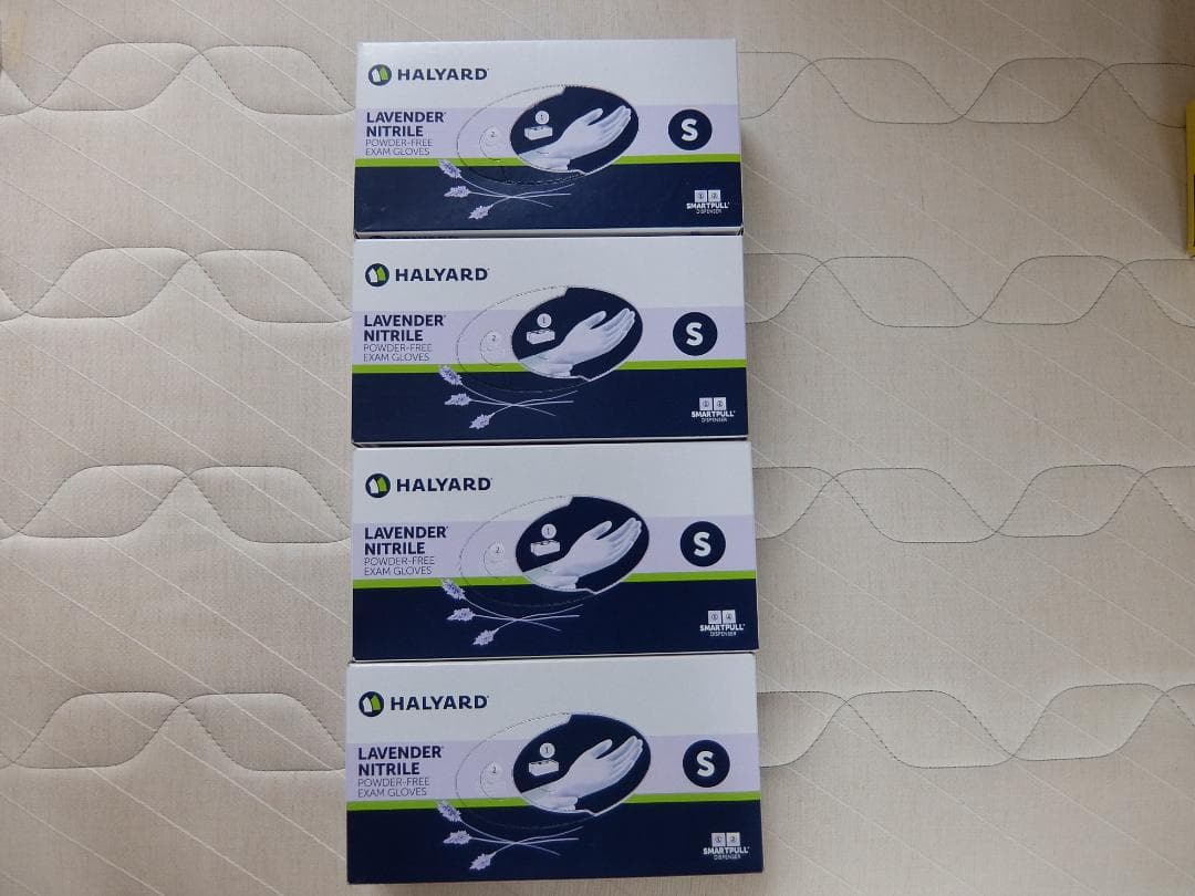 HALYARD ラベンダー歯科グラブSサイズ 250枚を４箱輸入品