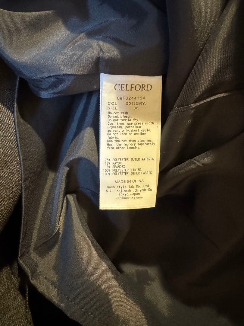 新品未使用　CELFORD 裾ファーミニワンピース　セルフォード